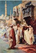 Arab or Arabic people and life. Orientalism oil paintings  414